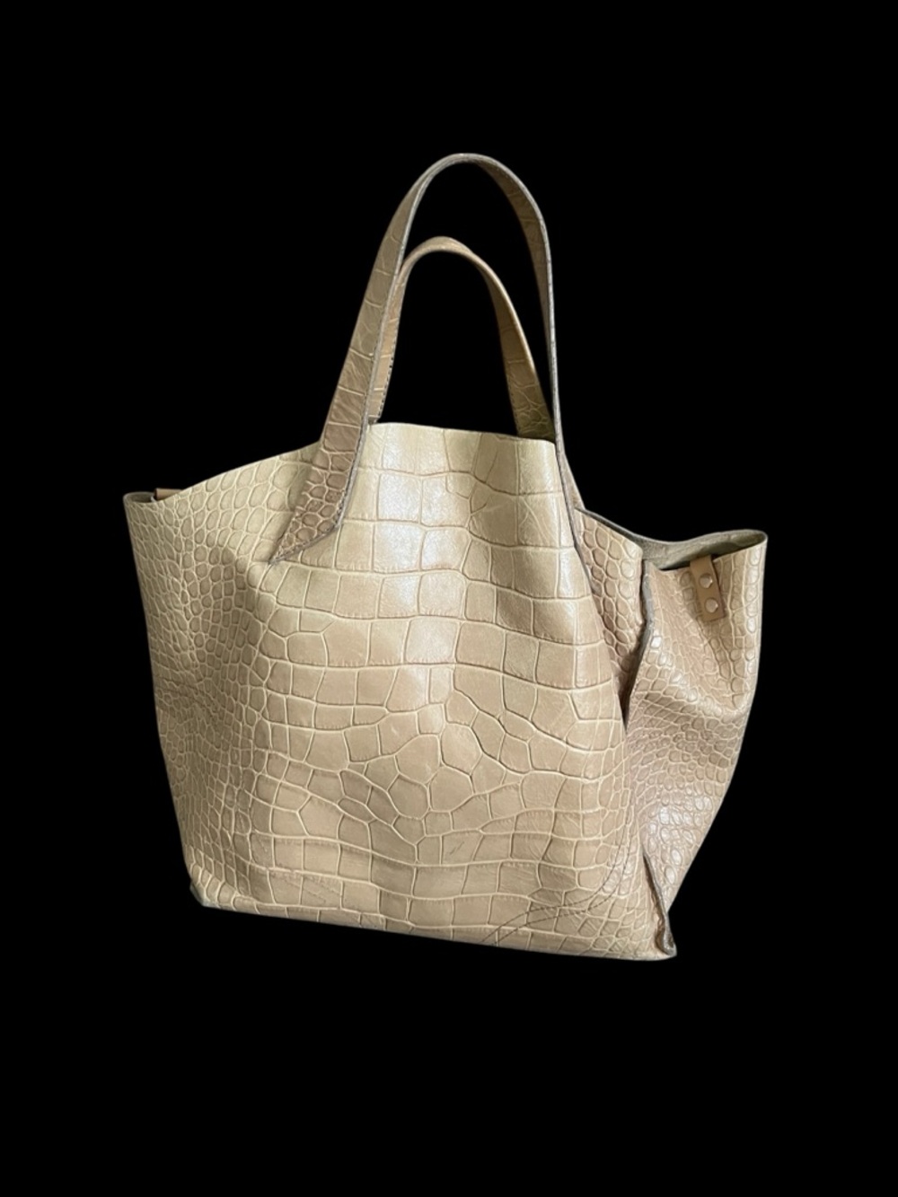 Furla Croc-Embossed Leather Tote Bag - Picture 3 of 15